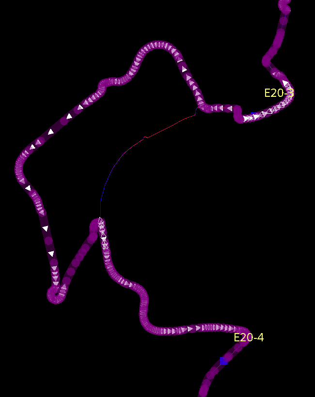 Showing the GPX shape and the current itinerary in OSM shows a discrepancy